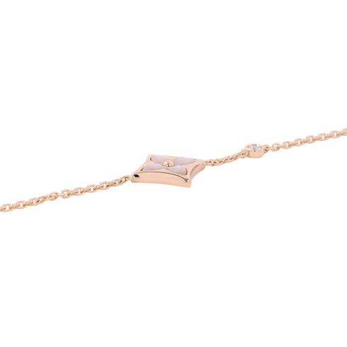 Exotic Bracelet 18K Rose Gold with Pink Mother of Pearl and Diamond