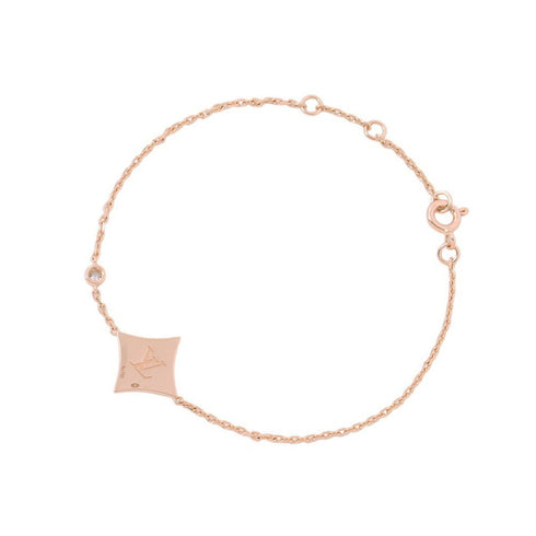 Exotic Bracelet 18K Rose Gold with Pink Mother of Pearl and Diamond