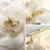 Enamel Corsage Brooch Satin White