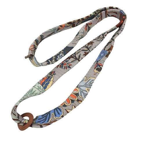 Pendant Necklace Silk Gray