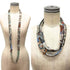 Pendant Necklace Silk Gray