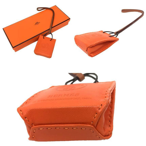 Charm Agneau Milo Feu Orange Handbag Charm
