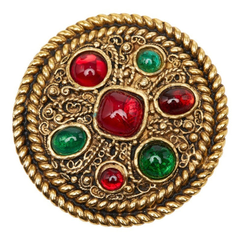 Round Brooch Gold