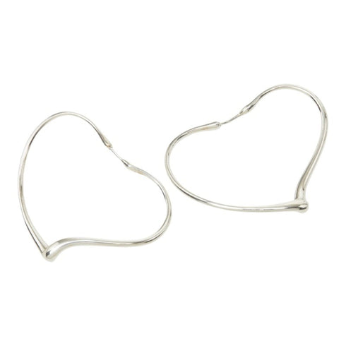 Open Heart Earrings Sterling Silver 50.1mm Sterling Silver