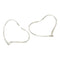 Open Heart Earrings Sterling Silver 50.1mm Sterling Silver