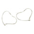 Open Heart Earrings Sterling Silver 50.1mm Sterling Silver