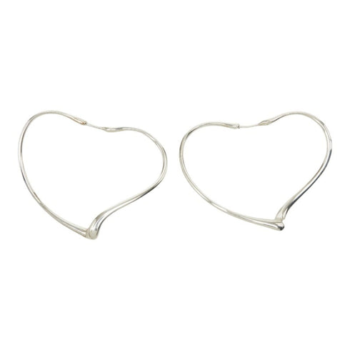 Open Heart Earrings Sterling Silver 50.1mm Sterling Silver