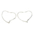 Open Heart Earrings Sterling Silver 50.1mm Sterling Silver