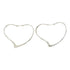 Open Heart Earrings Sterling Silver 50.1mm Sterling Silver