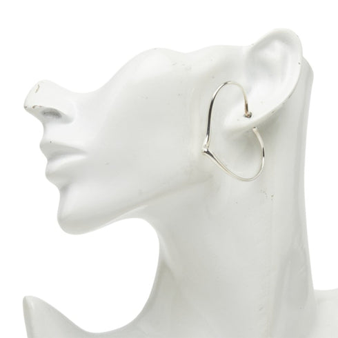 Open Heart Earrings Sterling Silver 50.1mm Sterling Silver