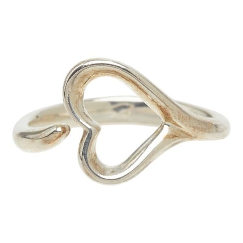 Open Heart Ring Sterling Silver 16.5mm