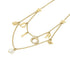 Pendant Necklace Clear White and Gold