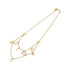 Pendant Necklace Clear White and Gold