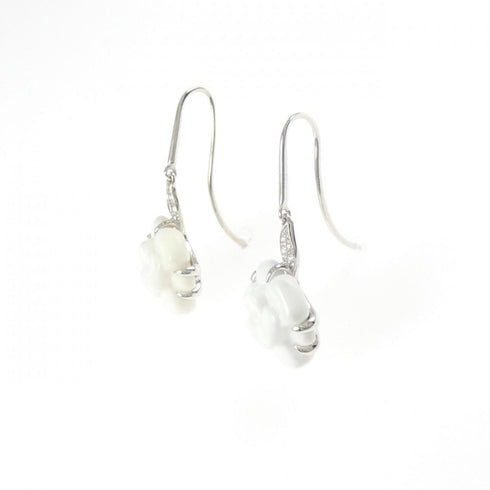 Earrings Camellia 18K White Gold