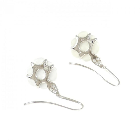 Earrings Camellia 18K White Gold
