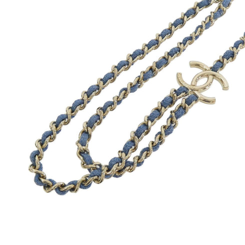 Pendant Necklace Blue and Gold