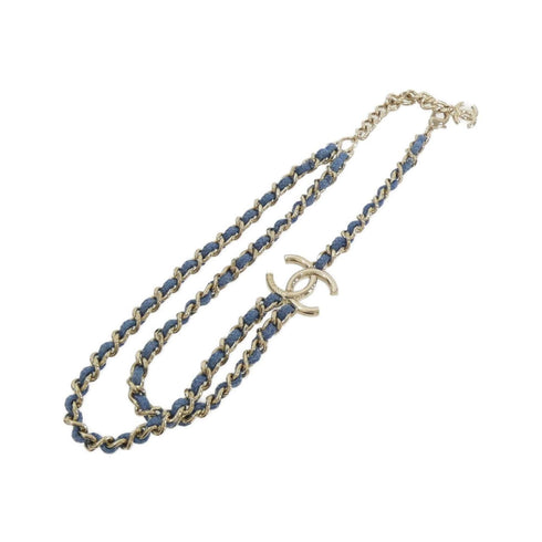 Pendant Necklace Blue and Gold