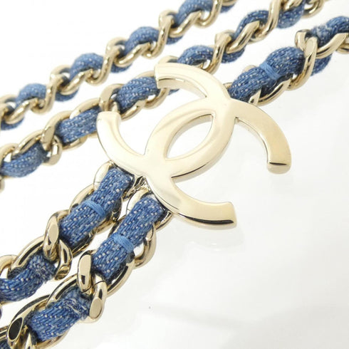 Pendant Necklace Blue and Gold