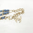 Pendant Necklace Blue and Gold