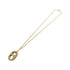 Au Maillon Pendant Necklace Swift Leather Etoupe Gray Mini