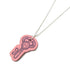 Pendant Necklace Pink Swift Leather Mini
