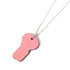 Pendant Necklace Pink Swift Leather Mini