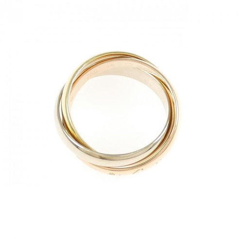 Vendome Louis Cartier Band Ring 18K Tricolor Gold