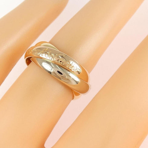 Vendome Louis Cartier Band Ring 18K Tricolor Gold