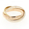 Vendome Louis Cartier Band Ring 18K Tricolor Gold