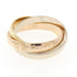 Vendome Louis Cartier Band Ring 18K Tricolor Gold