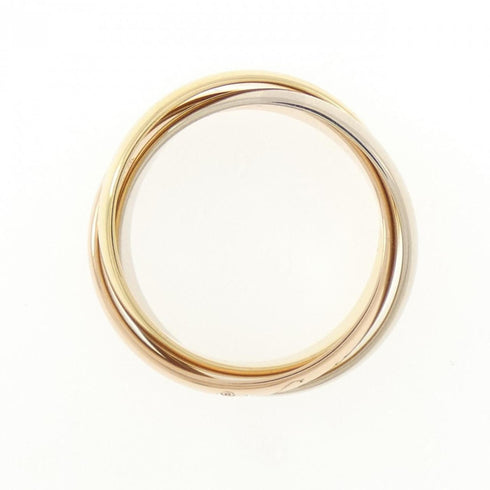Vendome Louis Cartier Band Ring 18K Tricolor Gold