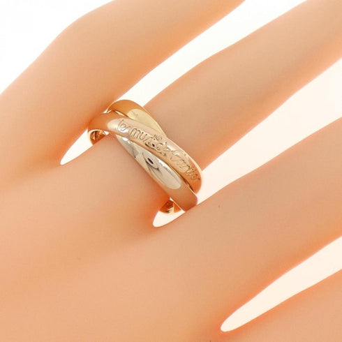Vendome Louis Cartier Band Ring 18K Tricolor Gold