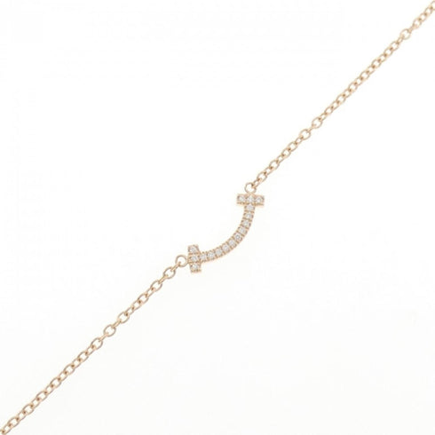 T Smile Mini Pendant Necklace 18K Rose Gold