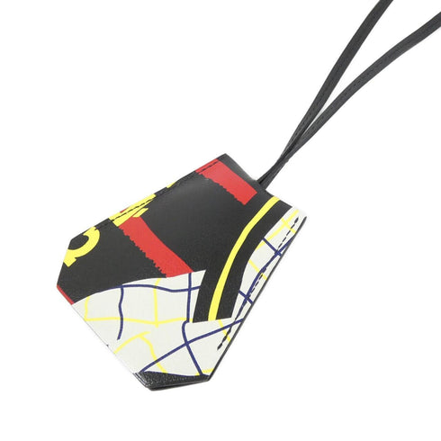 Pendant Necklace Swift Leather Black and Red