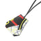 Pendant Necklace Swift Leather Black and Red