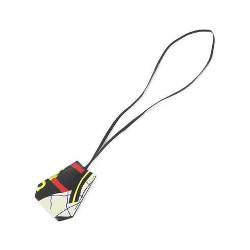Pendant Necklace Swift Leather Black and Red