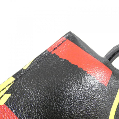 Pendant Necklace Swift Leather Black and Red