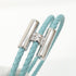 Tourni Tresse Bracelet Swift Leather Blue Atoll
