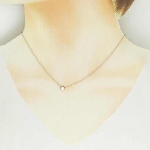Damour Pendant Necklace 18K Rose Gold with Diamond