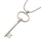Oval Key Pendant Necklace Sterling Silver