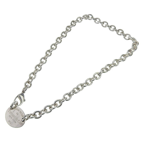 Pendant Necklace Sterling Silver Oval