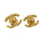 CC Logo Turnlock Clip-On Earrings Metal Gold-Tone Metal