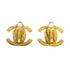 CC Logo Turnlock Clip-On Earrings Metal Gold-Tone Metal