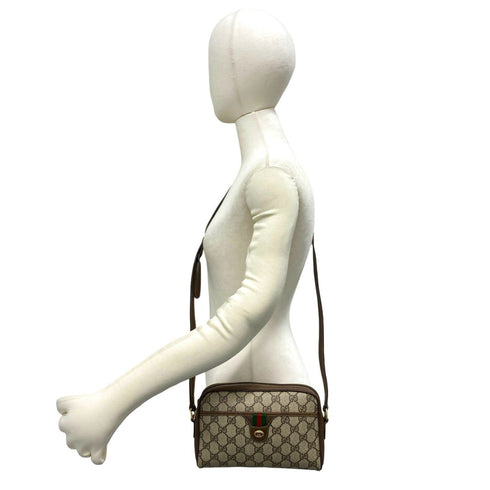 Vintage Web Crossbody Bag GG Coated Canvas Small