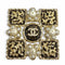 CC Logo Brooch Gold-Tone Metal