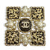 CC Logo Brooch Gold-Tone Metal