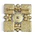 CC Logo Brooch Gold-Tone Metal