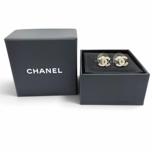CC Logo Earrings Metal Gold-Tone Metal