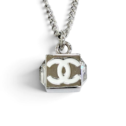 CC Logo Pendant Necklace Sterling Silver
