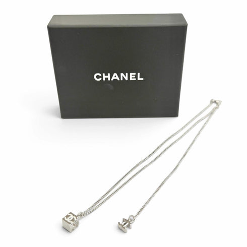 CC Logo Pendant Necklace Sterling Silver